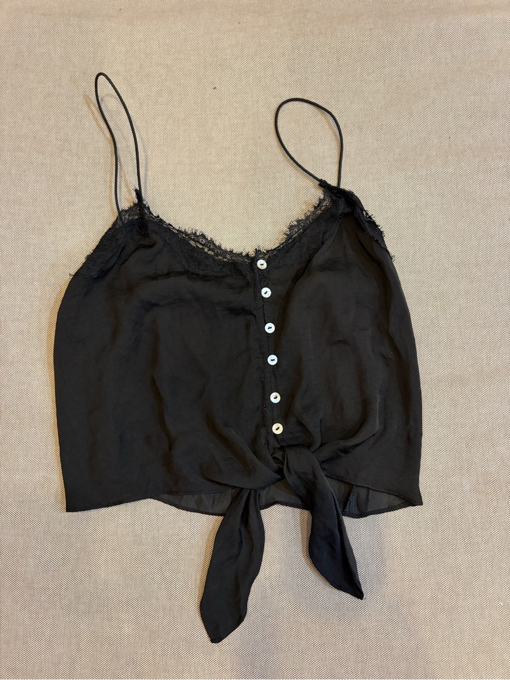 Urban Outfitters Sateen Tie Front Crop